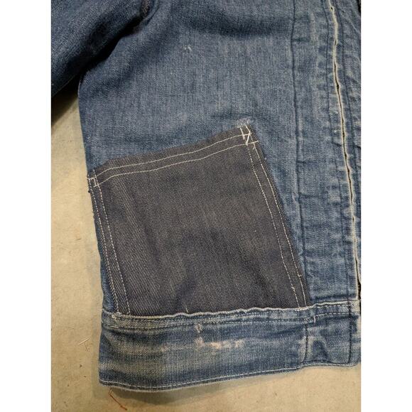 VTG 60-70 Lee Denim Jean Jacket 91B 36R Quilted Teardrop Talon Custom Honeycomb - Picture 4 of 16